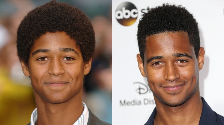 Imagen del antes y después del actor Alfred Enoch 