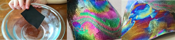Procedimiento para crear papel arco iris 