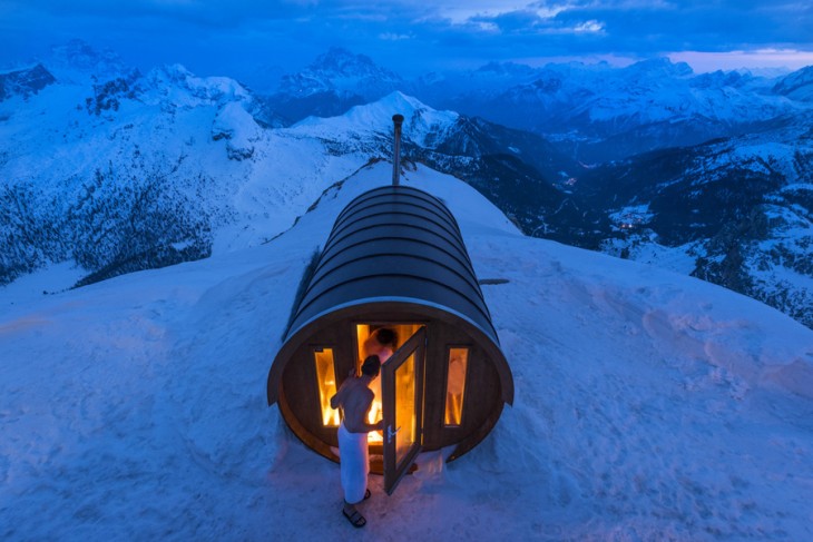 Mérito ganador a la fotografía Sauna en el cielo en National Geographic 