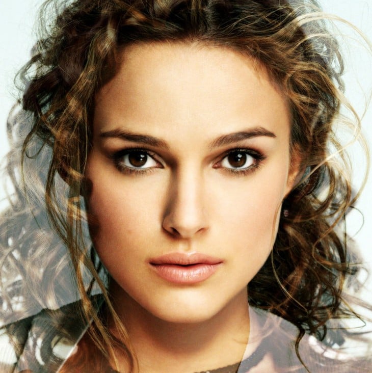 Mezcla de las caras de Natalie Portman y Keira Knightley