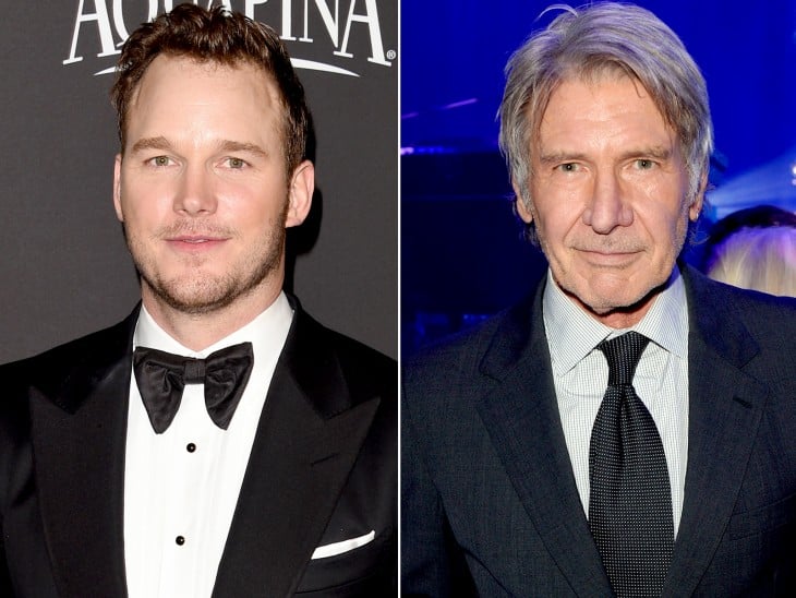 Chris Pratt y Harrison Ford 