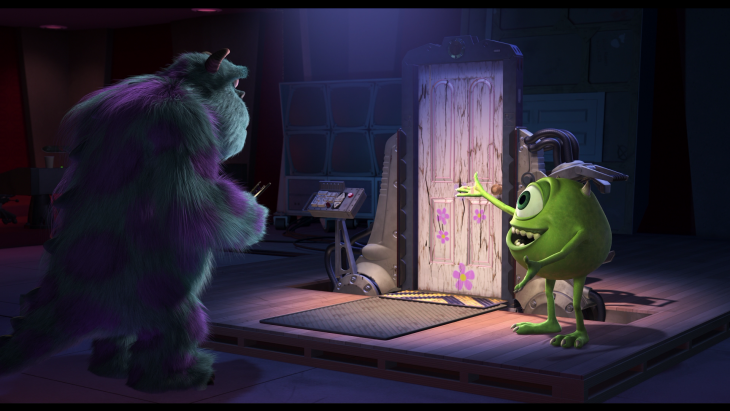 Escena final de la película de Monsters Inc 