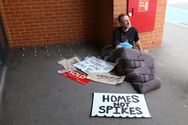 hombre sin hogar en londres