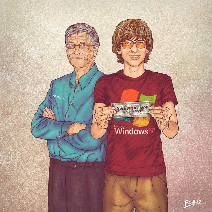 bill gates antes y despues de su otro yo