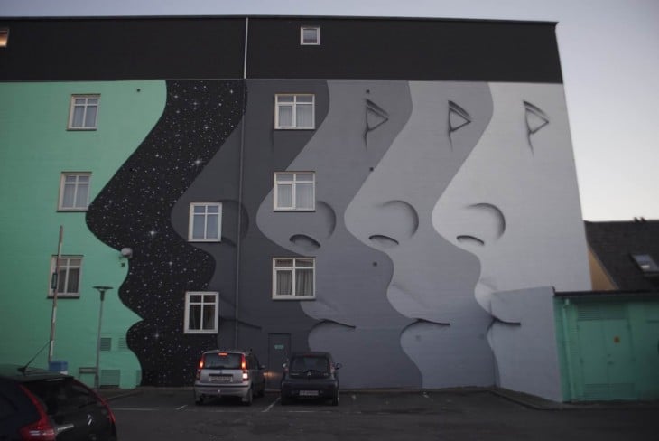 Arte urbano 2015 por parte de Cyrcle en Aalborg, dinamarca 