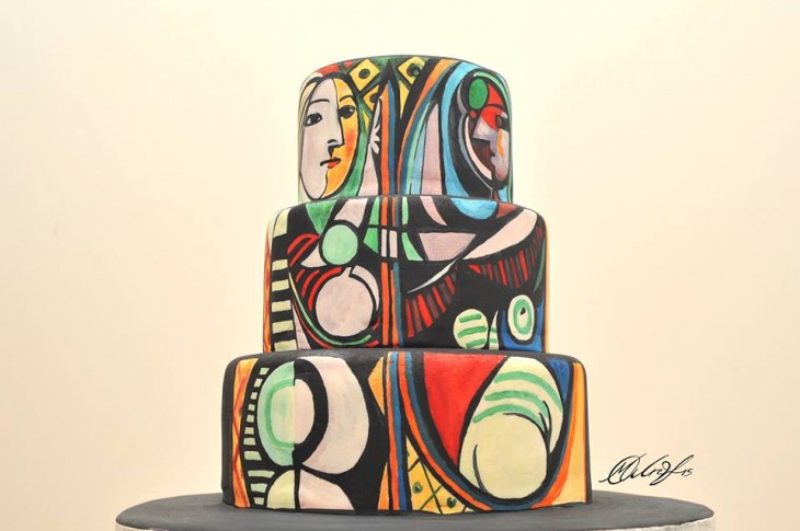 Pastel recrea la pintura de la mujer frente al espejo de Pablo Picasso