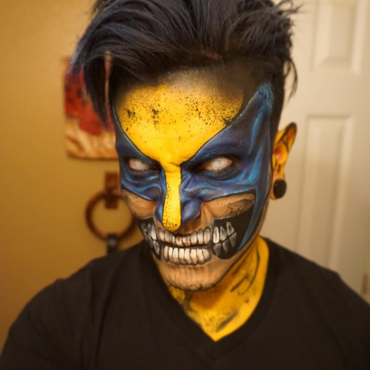 Argenis Pinal pintado de Zombie Wolverine