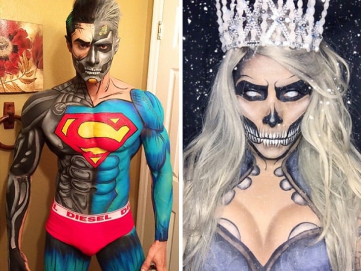 Maquillaje de Cyborg Superman y White Queen a cargo de Argenis Pinal 