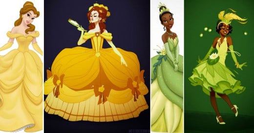 iLUSTRACIONES QUE MUESTRAN A ESTAS PRINCESAS DE UNA MANERA DIFERENTE