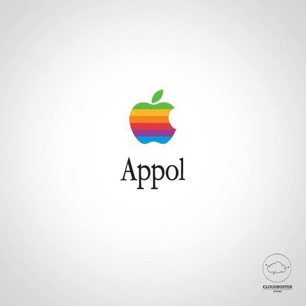 Logotipo de Apple con la palabra escrita "Appol" 