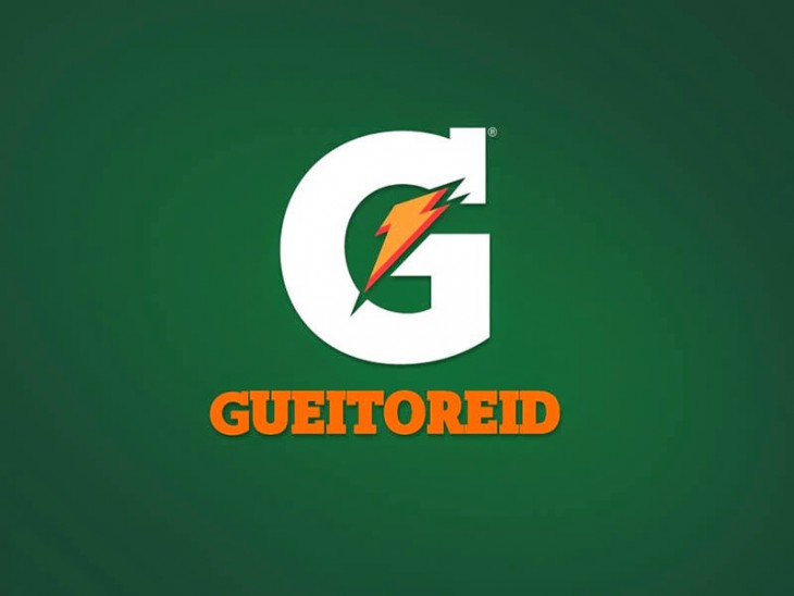 Logotipo de la marca Gatorade con la frase "Gueitoreid" 
