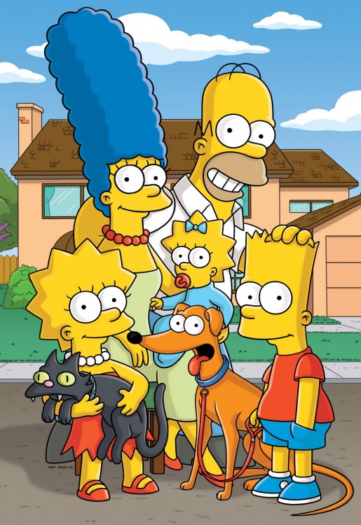 Los Simpson afuera de su casa 