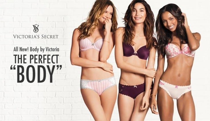 Tres modelos de la publicidad de Victoria Secret del Cuerpo Perfecto 