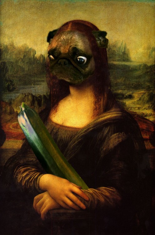 pu con retrato de la mona lisa