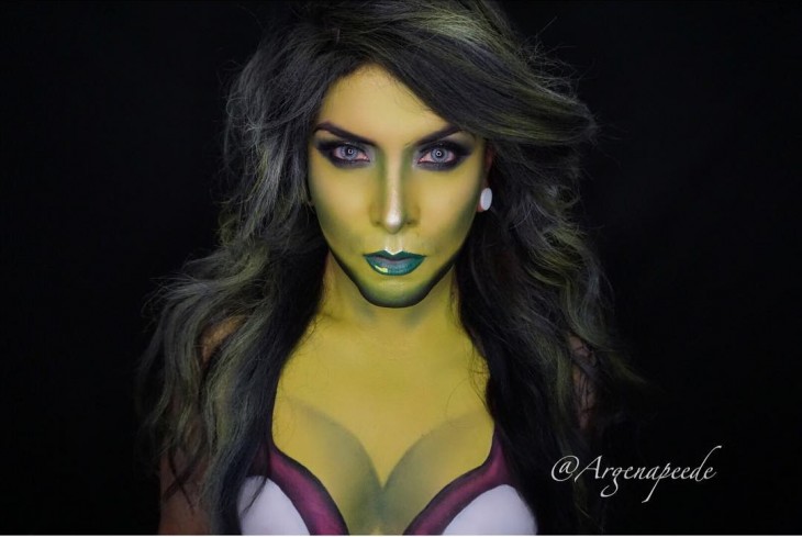 Argenis Pinal se transformó en She Hulk con simple maquillaje 