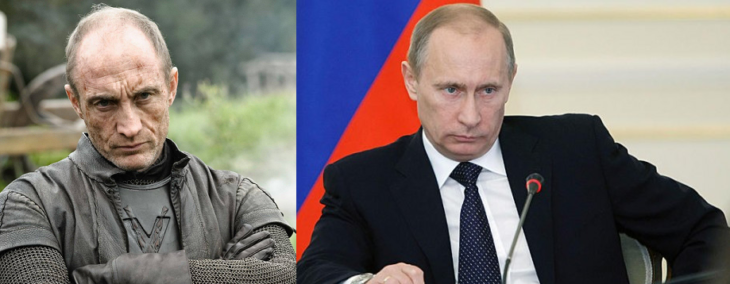 vladimir putin y personaje de game of trones