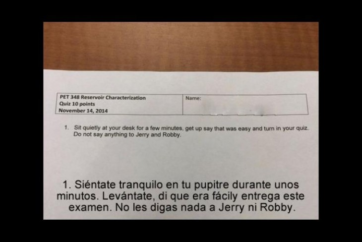 maestro le pide no ser un delator al alumno para poder pasarlo