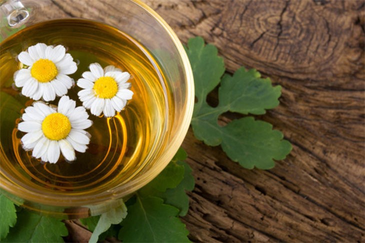 Infusión de te de manzanilla 