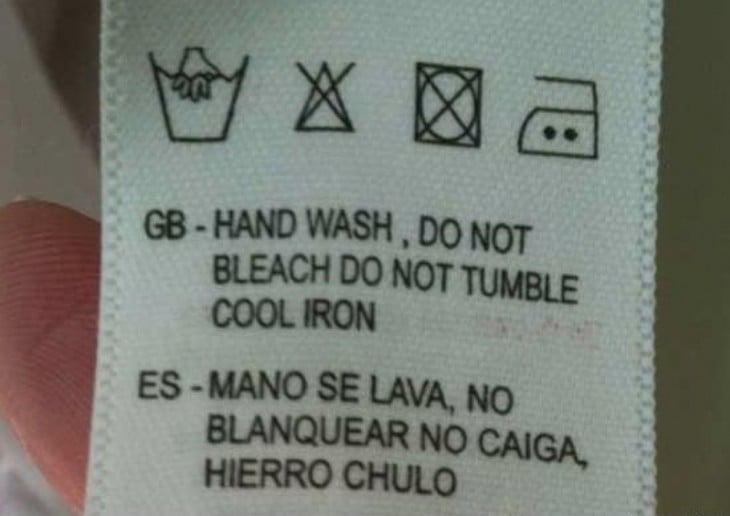 instrucciones de lavado mal traducidas