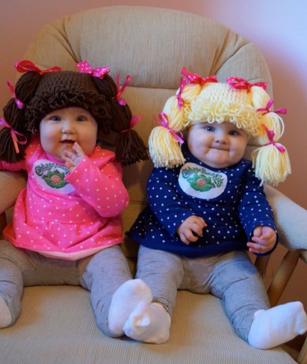 hermanitas gemelas disfrazadas de cabbage patch