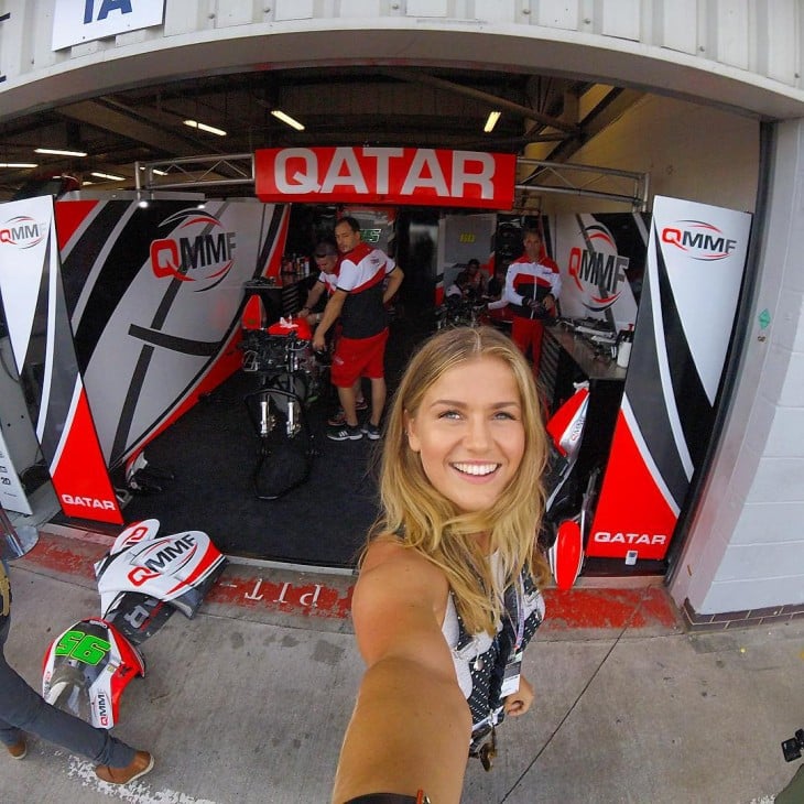 selfie de Mollie Bylett en Qatar 