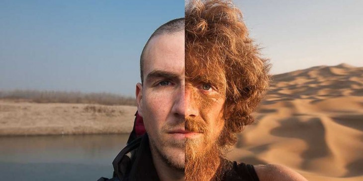 foto del antes y después de Christoph Rehage 