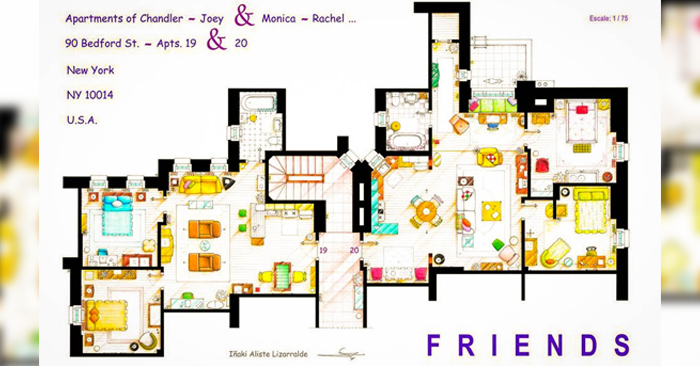 Planos de los departamentos de las mejores series de TV