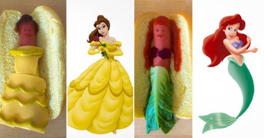 LuckyPeach Reinventa a las princesas de Disney en unos Hotdogs