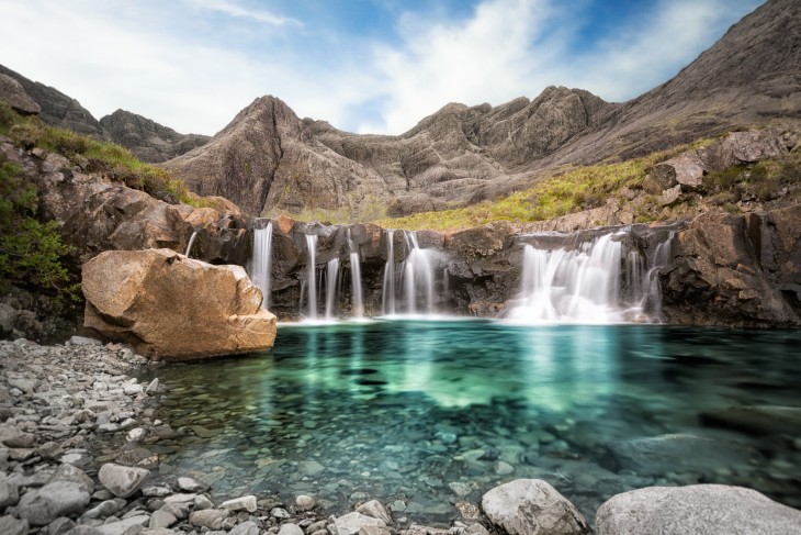 Ilha Skye, las piscinas de hadas en Escocia 