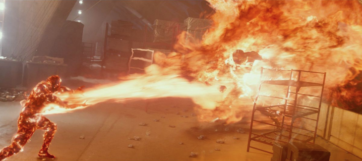 escena en llamas de la película de X men: días del futuro pasado 