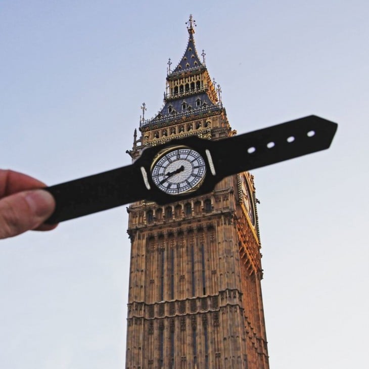 Fotógrafo convirtió el Big Ben en un reloj de pulsera 