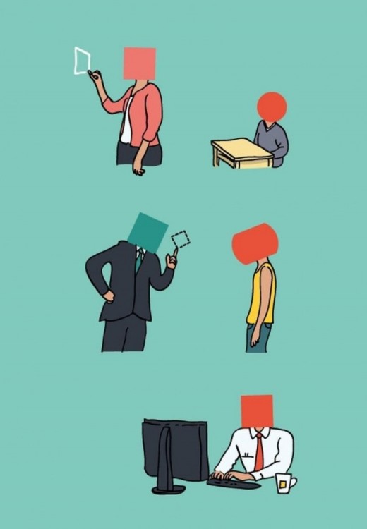 ilustración de Eduardo Salles acerca de la educación actual 