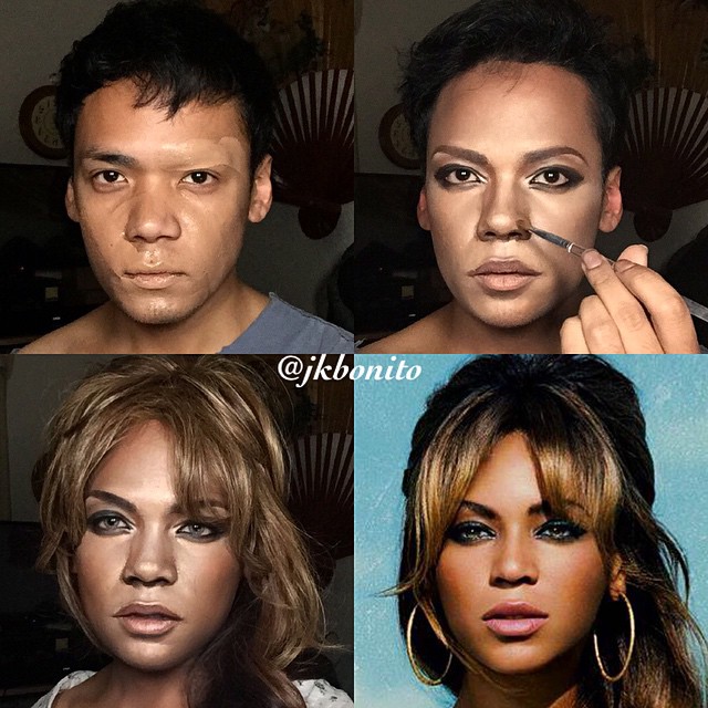 Jan Bonito se transforma en Beyoncé con maquillaje 