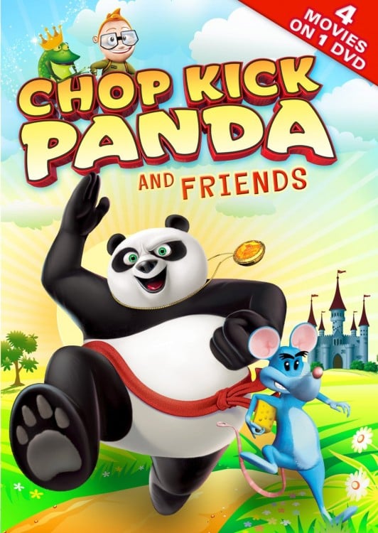 póster de un un panda con la leyenda 'Chop Kick Panda and Friends'