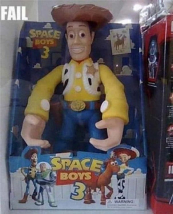 juguete pirata de Toy Story con el nombre de 'Space Boys 3'