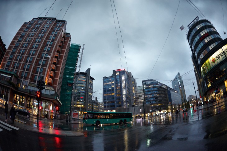 CIUDAD DE OSLO TOMADO CON LA FISH EYE LENTE