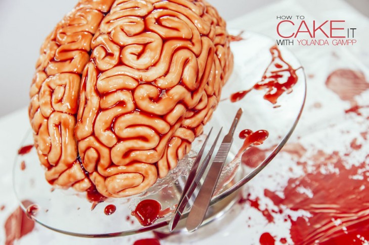 PASTEL DE CEREBRO DE ZOMBIE 