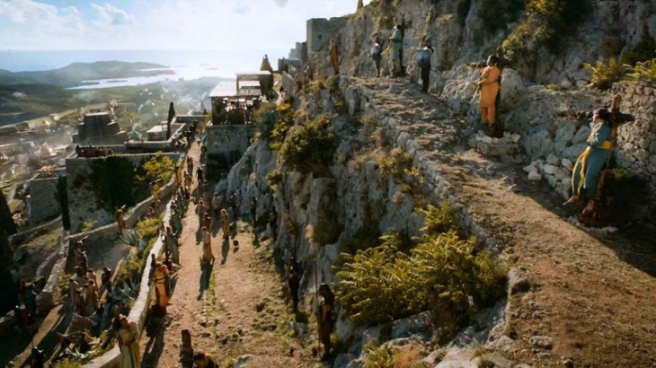 escena donde se ven algunos personajes de Game Of Thrones 