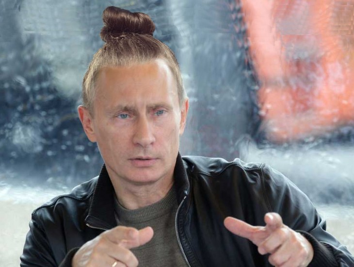 Vladimir Putin con chongo alto