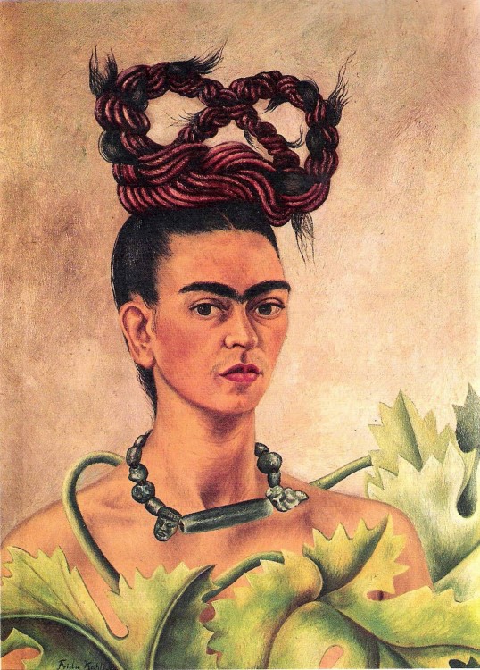 FRIDA CON CUERNOS COMO TRENZAS