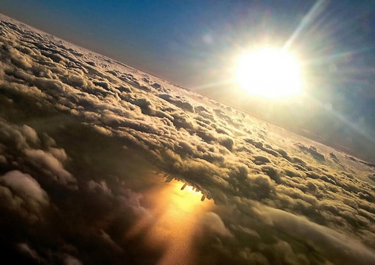 lago de michigan cvisto desde un avión