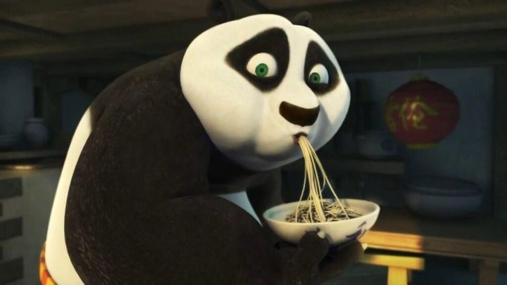 KUN FU PANDA CON SOPA