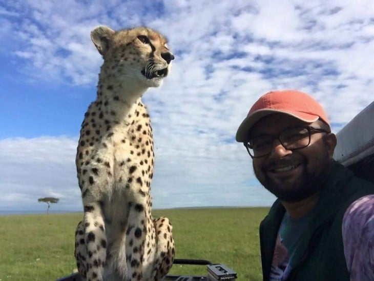 SELFIE CON UN CHEETAH