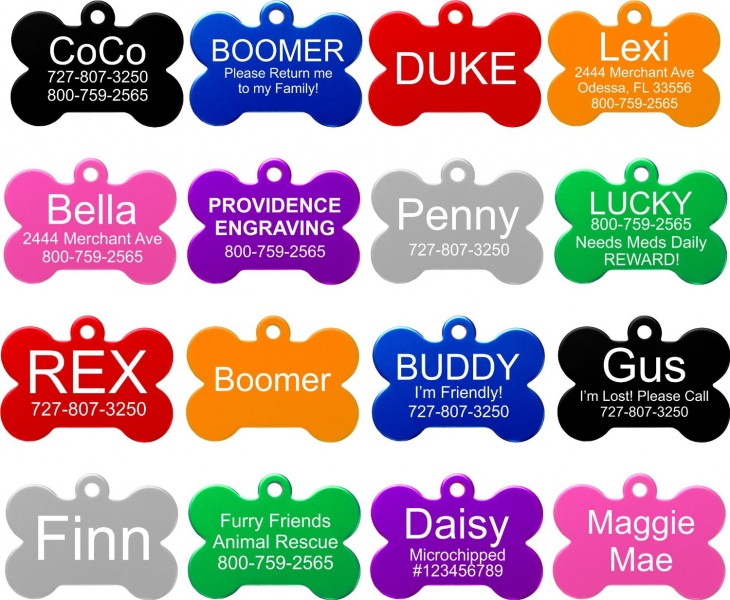 placas con nombres para perros