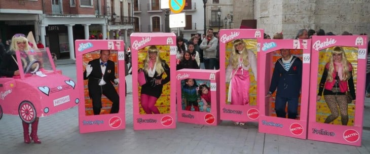 disfraces de barbie en cajas