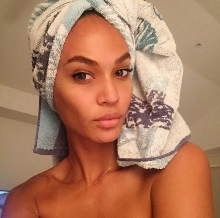 Joan Smalls sin maquillaje