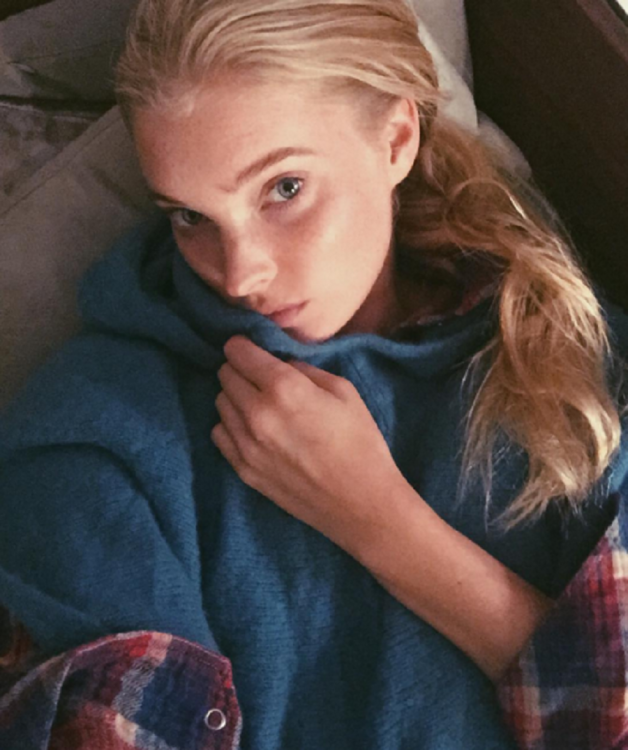 Elsa Hosk sin maquillaje