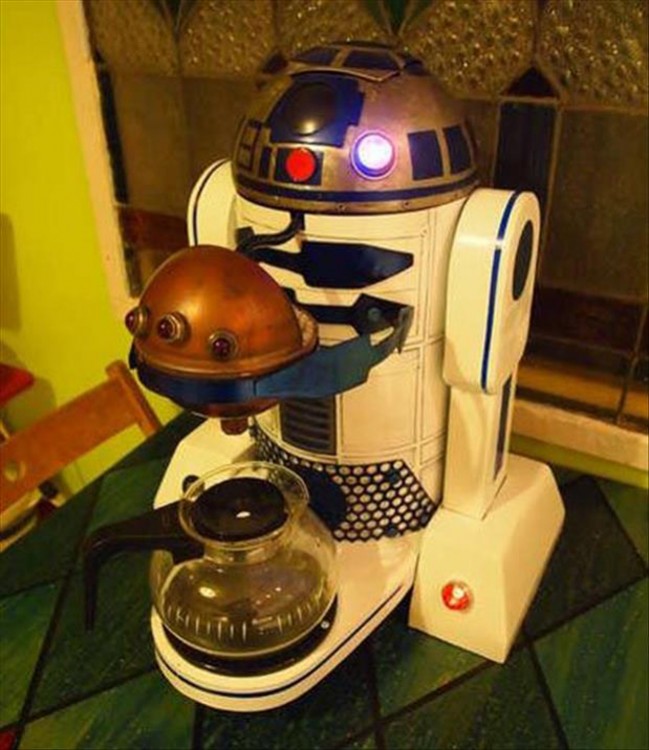 cafetera en forma de r2d2