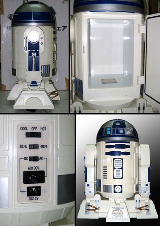 mini refrigerador en forma del robot R2D2