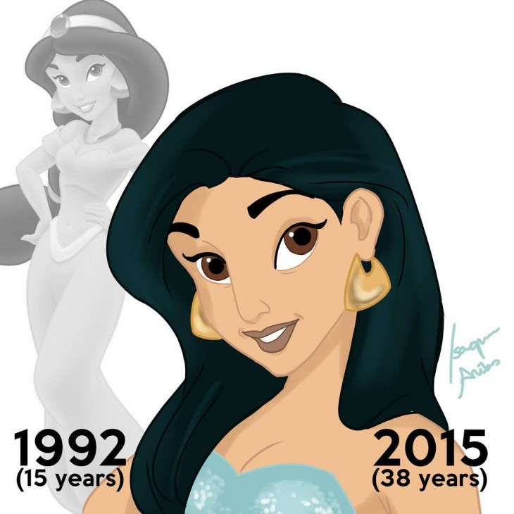 Princesa Jasmine de aladdin en el 2015 a sus 38 años 